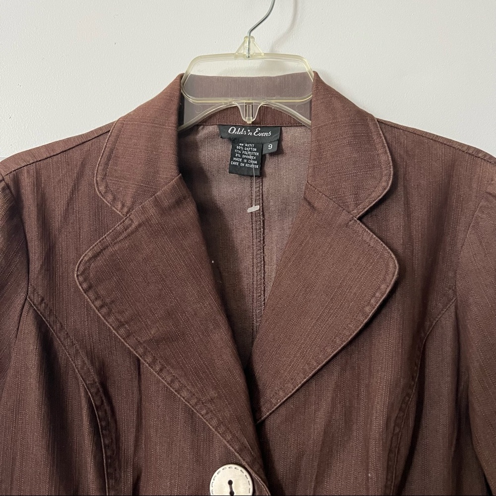 NWOT Odds n Evens Brown Jacket - Picture 3 of 6